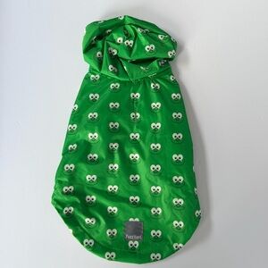 FuzzYard Green Frog Patterned Dog Hoodie coat size 2 NWT